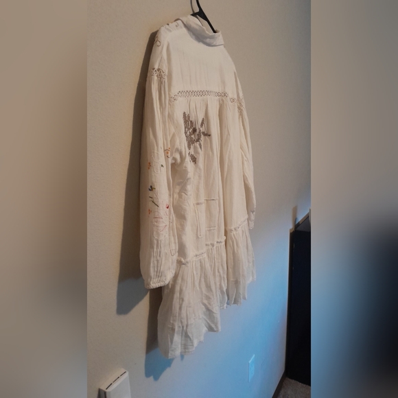 Free People White Floral Embroidered Mini Dress - Picture 7 of 10
